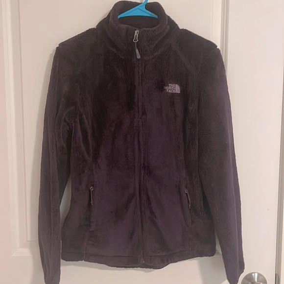 The North Face Osito Jacket Dark Purple Fuzzy Fleece Zip Up Women’s Small - Picture 1 of 3